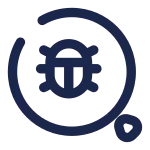 Rounded Magnifer Bug SVG Icon